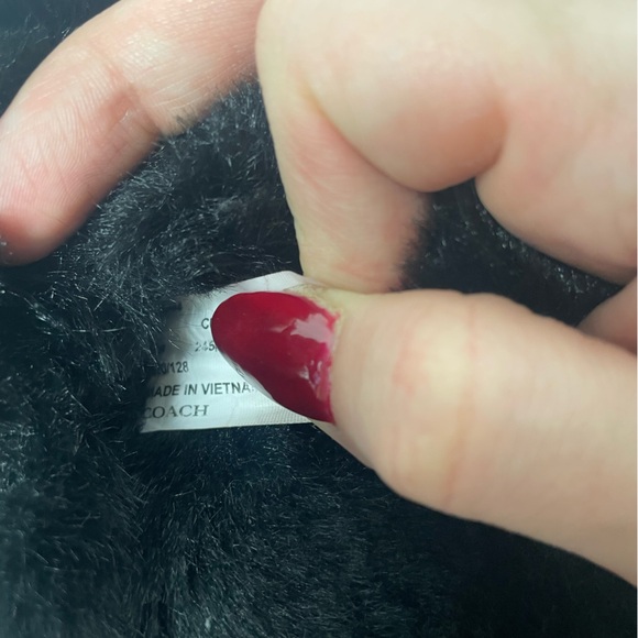 COUCH Velvet Faux Zuri Slippers in Black, size 8B - Picture 5 of 8